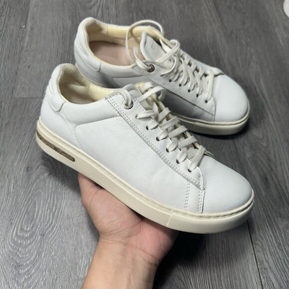 Birkenstock Womens BEND LOW White Leather Comfort Sneakers Sz 37 /US 6